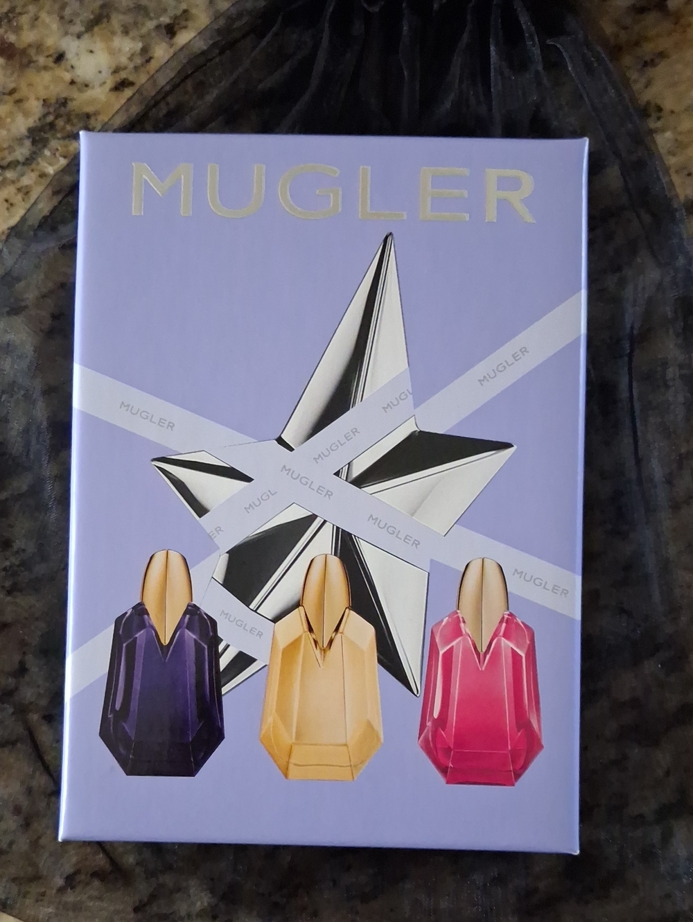 New Mugler Purple Gold Pink Trio Fragrance Set - Picture 2 of 3